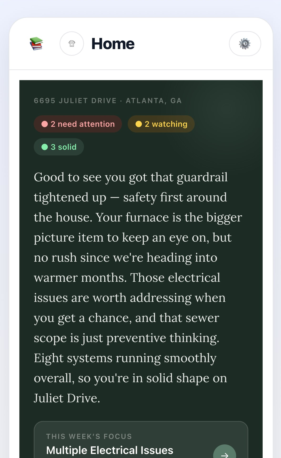 The briefing updated after the fix, with one less thing to think about